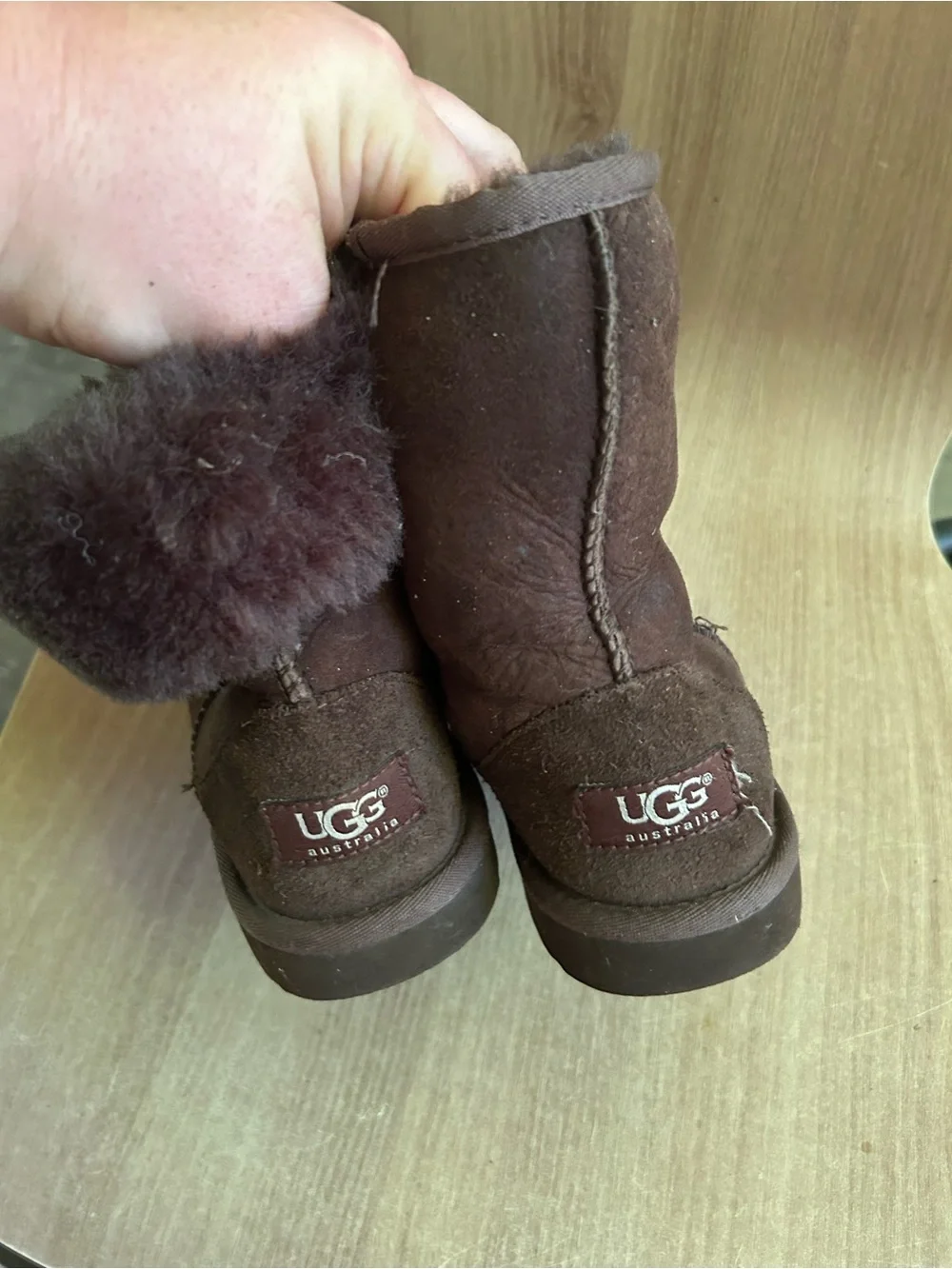 Kids Cozy Faux-Shearling Brown Winter Boots Uggs